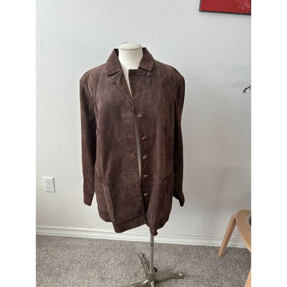 Stan Herman Jackets & Blazers - Stan Herman Studio Women's Brown Suede Jacket